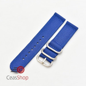 Curea din tesatura de nylon albastră catarame zulu 22mm - 4080522