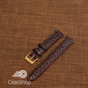 Curea model crocodil captusita maro finisaj lucios 12mm - 46355