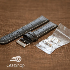 Curea piele vitel handmade neagra XL 22mm - 33619