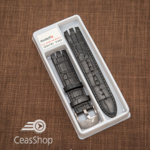 Curea tip SWATCH neagră 22mm