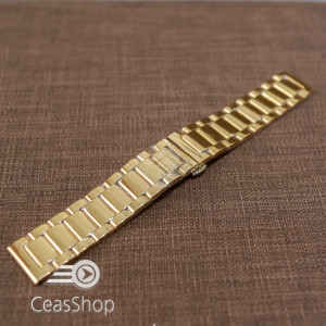 Bratara metalica aurie  deployant 20mm- 50491