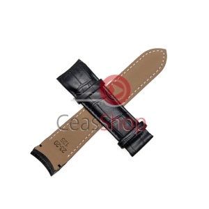 Curea piele capăt curbat neagră tip Tissot 035 pentru deployant 23mm - Img 2