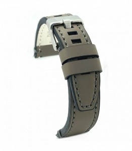 Curea piele gri vintage ceruită QR 24mm - 4140724
