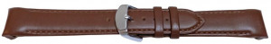 Curea piele lina capat curbat maro 20mm - 58008