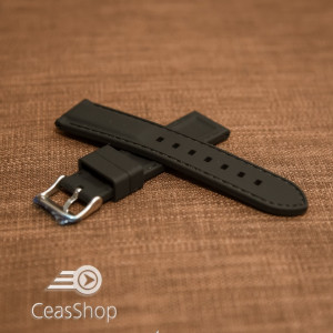Curea silicon neagră cusături negre 26mm - 42281 - Img 2