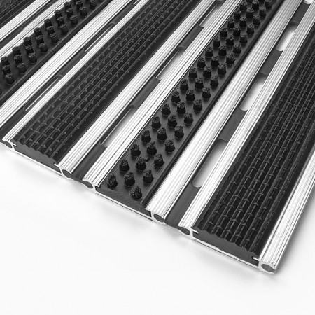 Ștergator profesional din aluminiu Combi Junior 12 mm perie+cauciuc