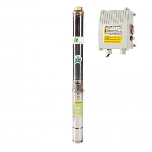 Pomppa submersibila Tun lung 75QJD micul fermier GF-0710-S001-G02 1.8-54/15-0.55 ROSU panou comanda