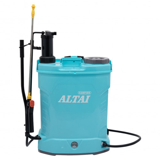 Pompa de stropit gradina 2 in 1 cu acumulator si sistem manual Campion Altai 16 L, 5 BAR, 12 V, Complet accesorizata, 17 plinuri