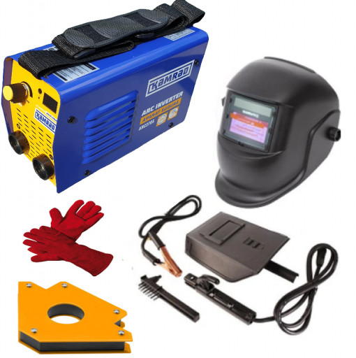 Set Aparat de sudura KaMRaD® ARC270S, MMA 270A, afisaj electronic LCD, Invertor tehnologie inalta cu Masca sudura automata cu cristale lichide ,palmari sudura si Dispozitiv Magnetic pentru Sudura