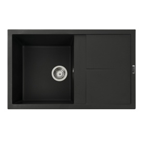 Chiuveta de bucatarie Elefant Premium Selena Negru metalic 785x495mm - Img 9