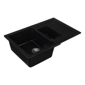 Chiuveta de bucatarie Elefant Premium Toskana Negru metalic 775x495 mm - Img 8