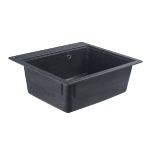 Chiuvetă din compozit de granit pentru bucătărie ELEFANT PREMIUM 5852 VESTA Grafit - Img 9