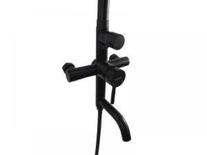Coloana de dus Mixxus SUS-009-J NEGRU, 120 cm baterie si para, monocomanda, furtun flexibil - Img 5