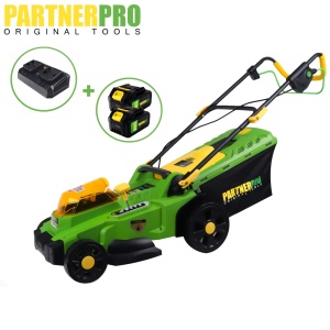 Masina de tuns gazon pe acumulator PARTNERPRO PP8A110-J , 2x20V 4Ah, 1 incarcator dublu, 3300 rpm , 35 L - Img 9