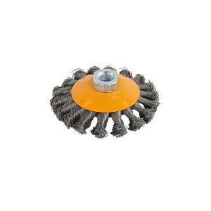 Perie de sarma conica cu noduri ROTOR 100mm M14 - Img 5