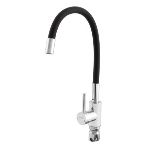 Baterie bucătărie cu duș flexibil CHAMPION SUS-011 CHROME REFL.BLACK - Img 3