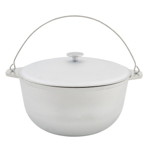 Ceaun tuci aluminiu alimentar cu capac, capacitate 10 litri ROTOR - Img 2