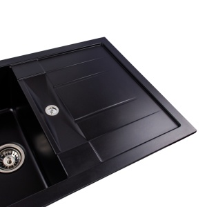 Chiuveta de bucătărie Elefant Premium Troya 7850 , Negru 776x496 mm - Img 6