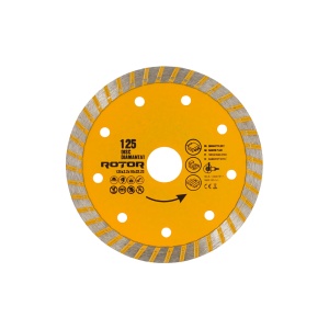 Disc diamantat turbo ROTOR 125x2.2x10x22.23 mm pentru beton armat - Img 2