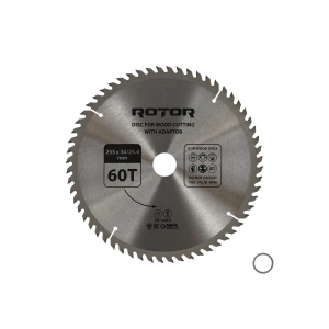 Disc taiat lemn ROTOR 255*30/25,4 cu adaptor 60T - Img 2