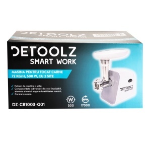 Masina de tocat carne Detoolz, 500W, 72 kg/h cu 2 site - Img 2