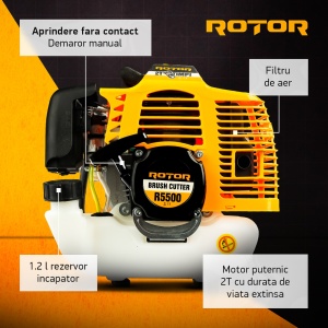 Motocoasa pe benzina R5500 ROTOR 4.7 CP , 5500 Watti - Img 2