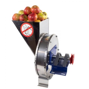 Razatoare fructe manuala, fulie atasare motor, Complet Inox Vinita, 200 kg/h - Img 3