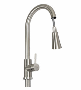 Baterie bucatarie MIXXUS SUS-014-B din otel inoxidabil, Monocomanda, Racorduri incluse - Img 1