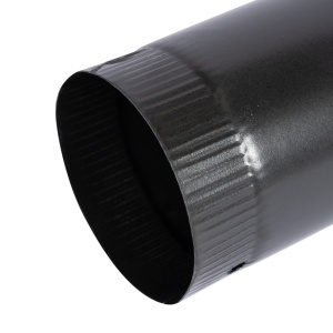 Burlan pentru soba pe lemne, 90 cm, 120 mm, Gri mat - Img 3