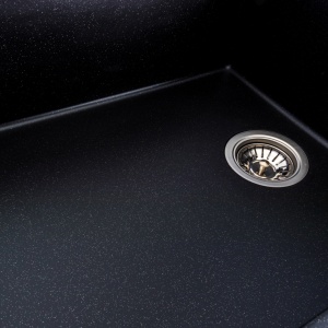Chiuveta de bucatarie Elefant Premium Diamond Negru metalic, 856x500mm - Img 6