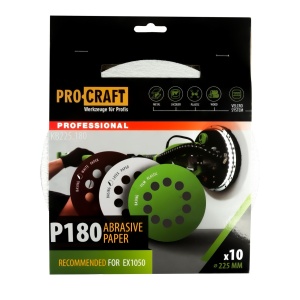 Disc abraziv pentru slefuitor cu excentric KB225.180 (Set 10 buc) Diametru: 225 mm, Granulatie: P180 - Img 5