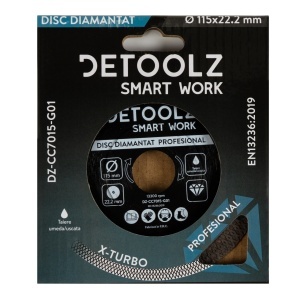 Disc diamantat turbo Detoolz 115x22.2mm, taiere umeda/uscata - Img 3