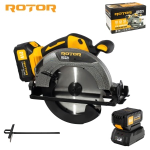 Fierastrau circular pe acumulator ROTOR RSC21, 21V/ 3Ah, 1000 W, 4300 rot/min, Brushless - Img 1
