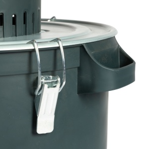 Moara electrica 1300W/19000 rpm cu galeata plastic 60L - Img 6