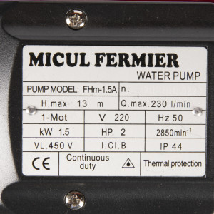 Pompa apa de suprafata FHM-1.5"A motor mic MICUL FERMIER GF-0716 - Img 2