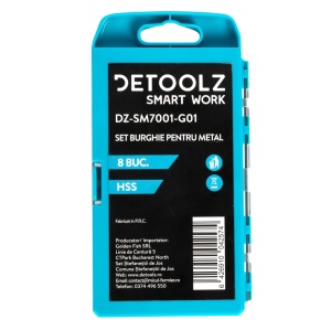 Set burghie Detoolz pentru metal 8 bucati G01 - Img 2