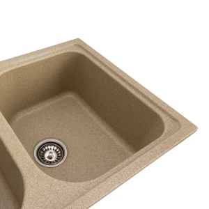 Chiuveta de bucatarie Elefant Premium Equatoria, Nisip bej , 785x490 mm - Img 4