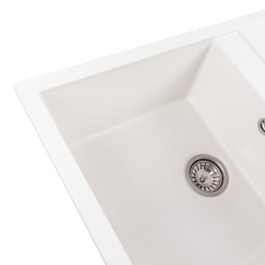 Chiuveta de bucatarie Elefant Premium Selena Alb 785x495mm - Img 10