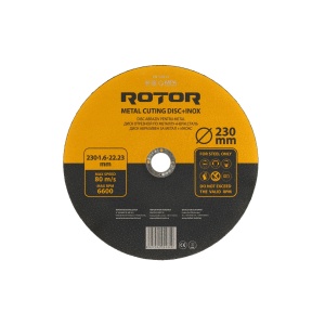 Disc abraziv pentru metal+inox ROTOR 230*1,6*22,23 - Pachet 25 bucati - Img 2