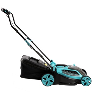 Masina de tuns gazon Detoolz, doua porturi 18V, latime de taiere 38cm, colector 36L - Img 4