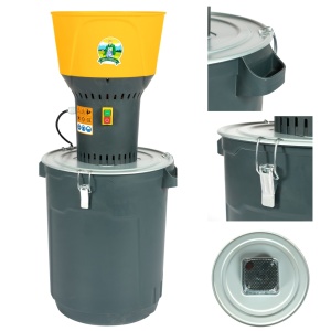 Moara electrica 1300W/19000 rpm cu galeata plastic 50L - Img 5