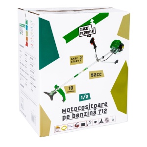 Motocositoare Micul Fermier 4.76cp, 52cc, Benzina, 2T, pornire rapida, 10 accesorii, tija 28mm - Img 2