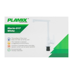 Baterie bucatarie din plastic PLAMIX Mario-017 White - Img 8