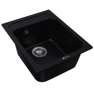 Chiuveta de bucătărie Elefant Premium Korrado , Negru metalic 497x398 mm - Img 4