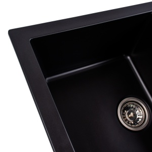 Chiuveta de bucătărie Elefant Premium Troya 7850 , Negru 776x496 mm - Img 7