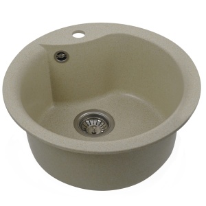 Chiuveta de bucătărie Elefant Premium Turas 480 , Nisip bej 482 mm - Img 4