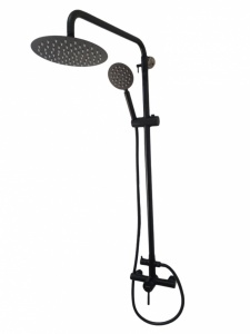 Coloana de dus MIXXUS SUS-003-J BLACK 20 cm baterie si para, monocomanda, furtun flexibil - Img 7
