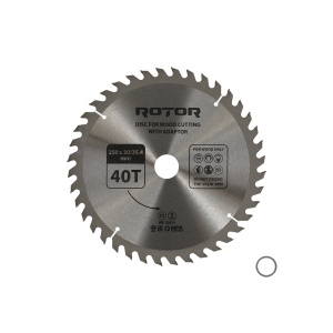 Disc taiat lemn ROTOR 250*30/25,4 cu adaptor 40T - Img 2