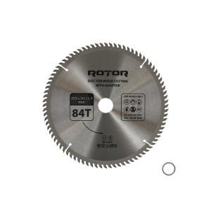 Disc taiat lemn ROTOR 255*30/25,4 cu adaptor 84T - Img 2