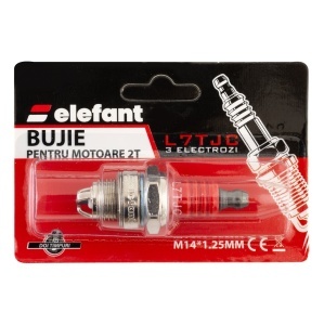 L7TJC Bujie pentru motoare 2T, 3 electrozi, M14*1.25MM, Elefant - Img 5